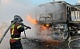 В центре Новомосковска сгорел автобус